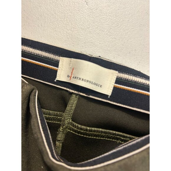 Anthropologie Olive Green Faux Suedee ankle Pants With Ankle Zippers 6 Small - Picture 4 of 5